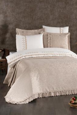 Lavin Gelin Seti 7 Parça Cappucino - Çeyiz Diyarı