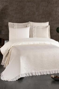 Lavin Gelin Seti 7 Parça Ekru - Çeyiz Diyarı