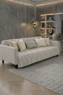 Lavinya Polar Koltuk Örtüsü 170x210 Cm Bej - Çeyiz Diyarı