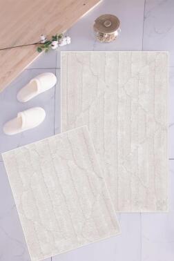 Lena 2'li Paspas Takımı Ekru - Çeyiz Diyarı