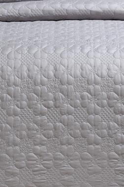 Lena Kapitoneli Çift Kişilik Yatak Örtüsü 230x240 Gri - 3