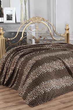 Leopar Çift Kişilik %100 Pamuklu 240x220 cm Tek Pike - 1