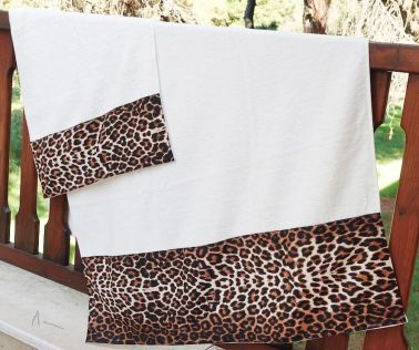 Leopar Desenli Bambu Banyo 2'li Havlu Takımı - 5