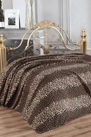 Leopar Tek Kişilik %100 Pamuklu 160x240 cm Tek Pike - Çeyiz Diyarı