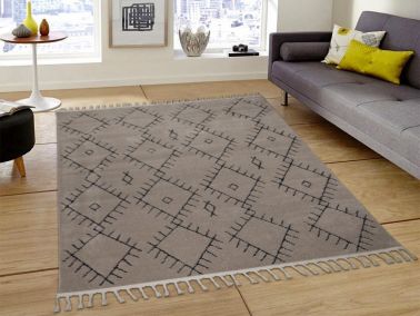 Life Antrasit Bej Dikdörtgen Halı 160x230cm - Çeyiz Diyarı