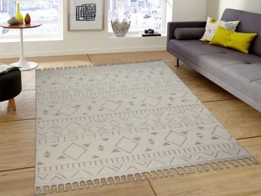 Life Krem Bej Dikdörtgen Halı 160x230cm - Çeyiz Diyarı