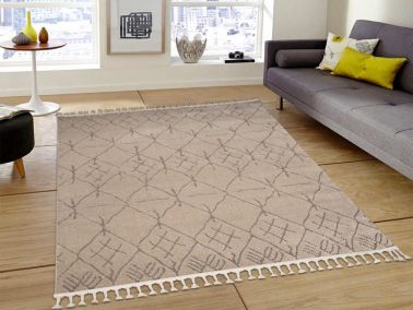 Life Vizon Bej Dikdörtgen Halı 160x230cm - Çeyiz Diyarı
