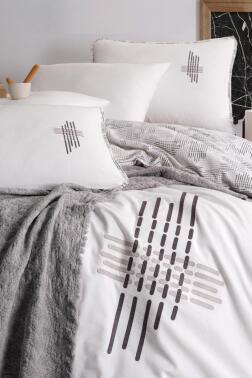 Lina 7 Parça %100 Pamuk Çift Kişilik Pikeli Nevresim Takımı - Çeyiz Diyarı