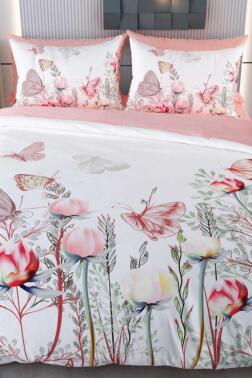 Linda Mikro Saten 3D Dijital Baskılı Çift Kişilik Nevresim Takımı - Çeyiz Diyarı