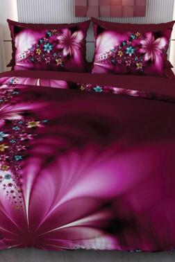 Lineo Mikro Saten 3D Dijital Baskılı Çift Kişilik Nevresim Takımı - Çeyiz Diyarı