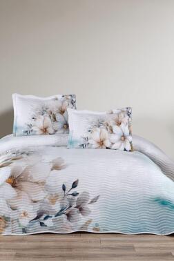 Longi Baskılı Kapitoneli Çift Kişilik Yatak Örtüsü - Çeyiz Diyarı