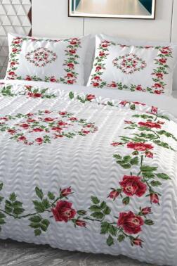 Loren Mikro Saten 3D Dijital Baskılı Dört Mevsim Çift Kişilik Nevresim Takımı - Çeyiz Diyarı