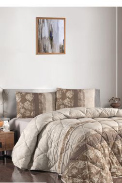 Lory 6 Parça Comforter Çeyiz Seti Kahve - Çeyiz Diyarı