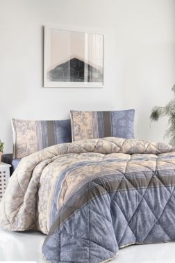 Lory 6 Parça Comforter Çeyiz Seti Mavi - Çeyiz Diyarı