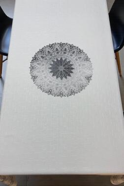Lotus Dertsiz Masa Örtüsü 150x260 cm Gri - Çeyiz Diyarı (1)