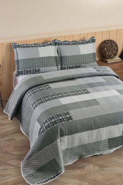 Louis Baskılı Kapitoneli Çift Kişilik Yatak Örtüsü - Çeyiz Diyarı