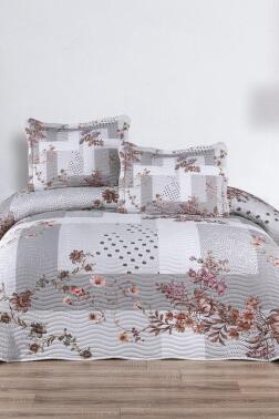 Lucia Baskılı Kapitoneli Çift Kişilik Yatak Örtüsü - Çeyiz Diyarı