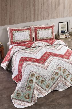 Lucia Baskılı Kapitoneli Çift Kişilik Yatak Örtüsü - Çeyiz Diyarı
