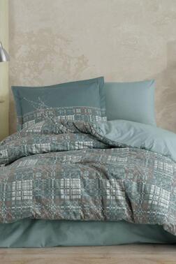 Lucia Tek Kişilik Poplin Nevresim Takımı Yeşil - Hobby