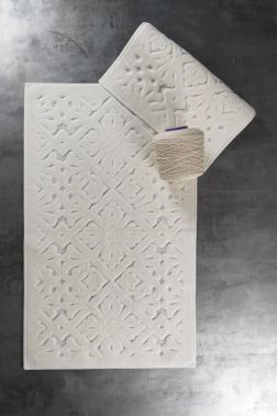 Luna Pamuk Banyo Paspas Seti 2'li Krem - Çeyiz Diyarı