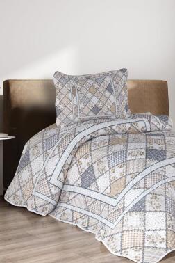 Luz Baskılı Kapitoneli Tek Kişilik Yatak Örtüsü - Çeyiz Diyarı