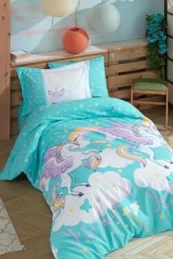 Magical Tek Kişilik Poplin Nevresim Takımı Aqua - Hobby