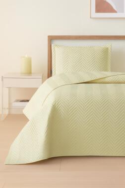 Malta Tek Kişilik Lüks Kadife 180x240 cm Yatak Örtüsü Krem - Çeyiz Diyarı