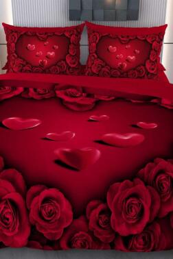 Marce Mikro Saten 3D Dijital Baskılı Çift Kişilik Nevresim Takımı - Çeyiz Diyarı