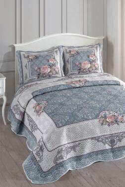 Marie Baskılı Kapitoneli Çift Kişilik Yatak Örtüsü - Çeyiz Diyarı