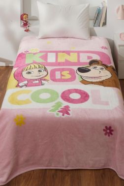 Masha Lisanslı Tek Kişilik Battaniye - Kristal