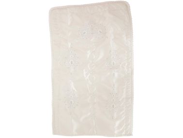 Medine Nakışlı Lüx Saten Seccade Silver - Çeyiz Diyarı