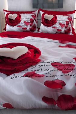 Mehlika Mikro Saten 3D Dijital Baskılı Çift Kişilik Nevresim Takımı - Çeyiz Diyarı