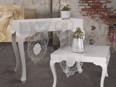 Mellissa Kordone 3 Parça Yatak Odası Takımı Krem Gri - Çeyiz Diyarı