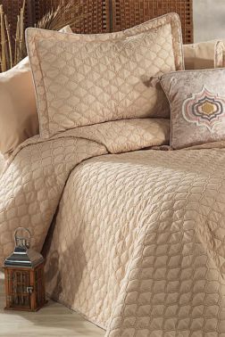 Melodie Çift Kişilik Yatak Örtüsü 4 Cappucino - Çeyiz Diyarı