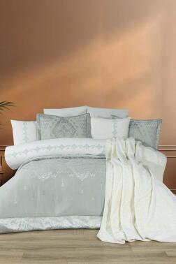 Mercan 10 Parça Battaniyeli Çeyiz Seti Adaçayı - Çeyiz Diyarı