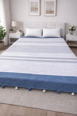 Merinos Colorway Glau Çift Kişilik Pamuklu Battaniye 180x220 cm - Çeyiz Diyarı