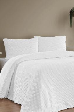 Merinos Velora Tomurcuk Çift Kişilik Comforter Set Krem - Çeyiz Diyarı