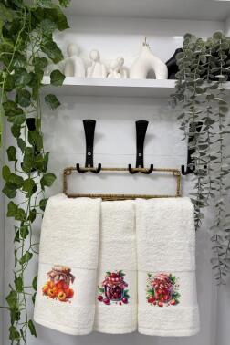 Meyvelim Baskılı 3lü Mutfak Havlu Takımı 30x50 Cm - Çeyiz Diyarı