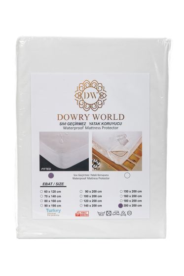 Micro Sıvı Geçirmez Fitted 200x200 Cm Çift Kişilik Alez - Çeyiz Diyarı