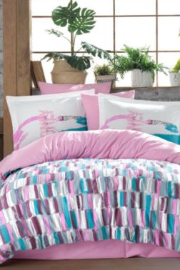 Mikado Tek Kişilik Nevresim Takımı Pembe - Hobby