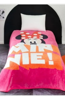 Minnie Mouse Lisanslı Tek Kişilik Battaniye - Kristal