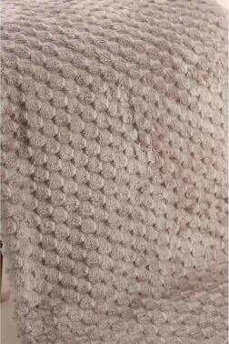 Mira Pelüş Koltuk Örtüsü 180x220 Cm Açık Gri - Çeyiz Diyarı (1)