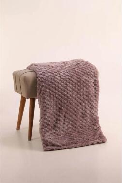 Mira Pelüş Koltuk Örtüsü 180x220 Cm Mürdüm - Çeyiz Diyarı