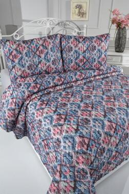 Mirave Ultrasonik Kapitoneli 5D Baskılı Çift Kişilik Yatak Örtüsü - Çeyiz Diyarı