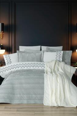 Mısra 10 Parça Battaniyeli Çeyiz Seti Adaçayı - Çeyiz Diyarı