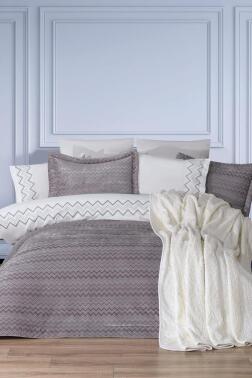 Mısra 10 Parça Battaniyeli Çeyiz Seti Gri - Çeyiz Diyarı