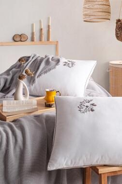 Missera 4 Parça Çift Kişilik Pike Takımı Gri - Çeyiz Diyarı (1)