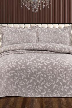 Mona Çift Kişilik Yatak Örtüsü 230x240 cm Lila - Çeyiz Diyarı