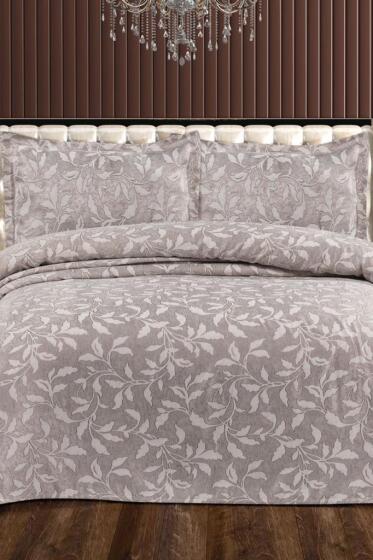 Mona Çift Kişilik Yatak Örtüsü 230x240 cm Lila - Çeyiz Diyarı