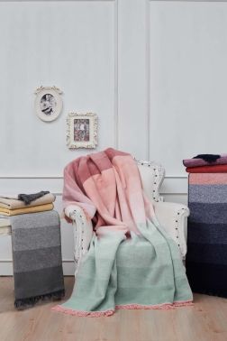 Montant Çift Kişilik Pamuklu Battaniye Kırmızı - Çeyiz Diyarı